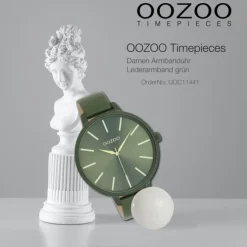 Oozoo Damen Armbanduhr OOZOO Timepieces Analog Leder grün UOC11441