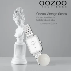 Oozoo Damen Armbanduhr OOZOO Vintage Analog Metallband silber UOC20416