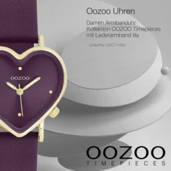 Oozoo Damen Armbanduhr OOZOO Timepieces Analog Lederband lila UOC11450