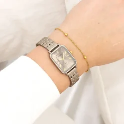 Oozoo Damen Armbanduhr OOZOO Vintage Analog Metallband taupe braun UOC20412