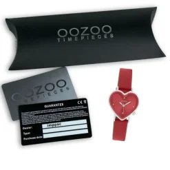 Oozoo Damen Armbanduhr OOZOO Timepieces Analog Lederband rot UOC11448