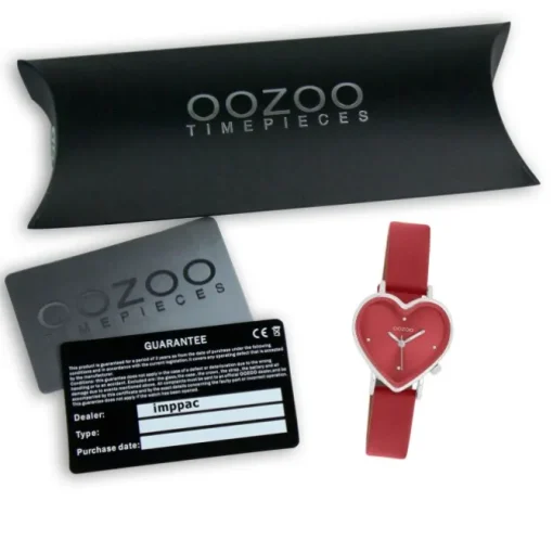 Oozoo Damen Armbanduhr OOZOO Timepieces Analog Lederband rot UOC11448