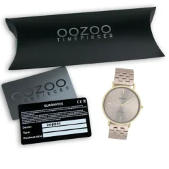 Oozoo Damen Armbanduhr OOZOO Vintage Analog Metallband taupe braun UOC20404