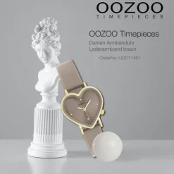 Oozoo Damen Armbanduhr OOZOO Timepieces Analog Lederband braun UOC11451
