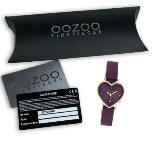 Oozoo Damen Armbanduhr OOZOO Timepieces Analog Lederband lila UOC11450