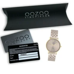 Oozoo Damen Armbanduhr OOZOO Vintage Analog Metallband taupe braun UOC20409