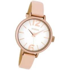 Oozoo Damen Armbanduhr rosa Timepieces Quarz C8407 Lederarmband rosa UOC8407