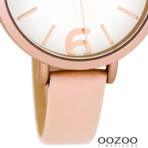 Oozoo Damen Armbanduhr rosa Timepieces Quarz C8407 Lederarmband rosa UOC8407