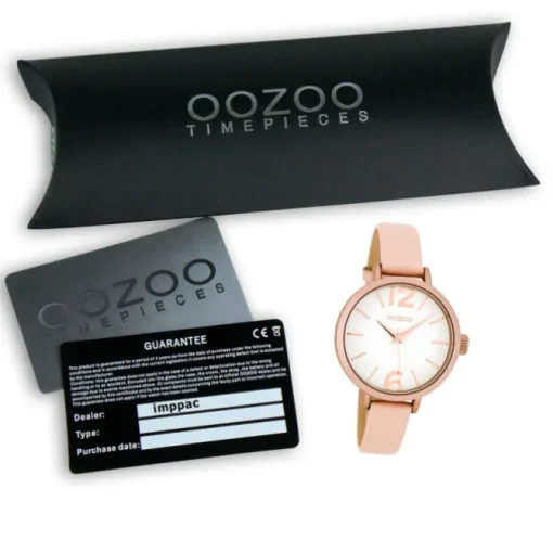 Oozoo Damen Armbanduhr rosa Timepieces Quarz C8407 Lederarmband rosa UOC8407