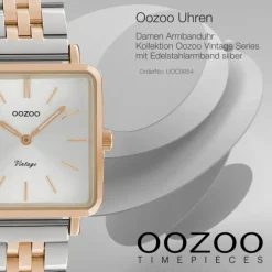 Oozoo Damen Armbanduhr Slim C9954 Quarz Edelstahl silber rose UOC9954