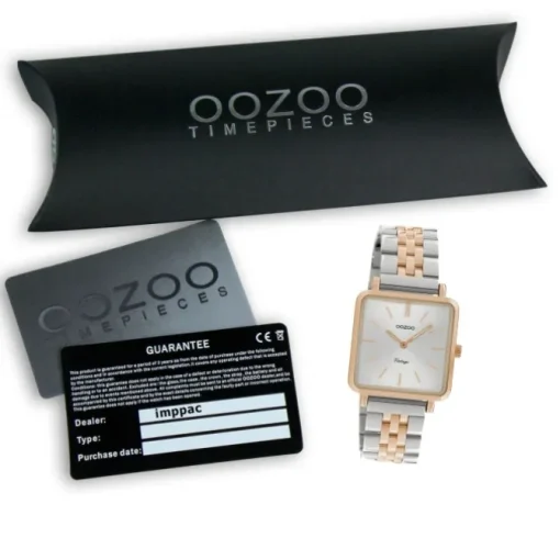Oozoo Damen Armbanduhr Slim C9954 Quarz Edelstahl silber rose UOC9954