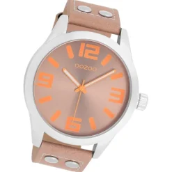 Oozoo Damen Armbanduhr Timepieces Analog Leder rosa UOC1088A
