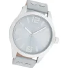 Oozoo Damen Armbanduhr Timepieces Analog Leder hellgrau UOC1089A