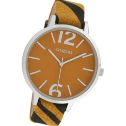 Oozoo Damen Armbanduhr Timepieces Analog Leder dunkelgelb schwarz UOC10202
