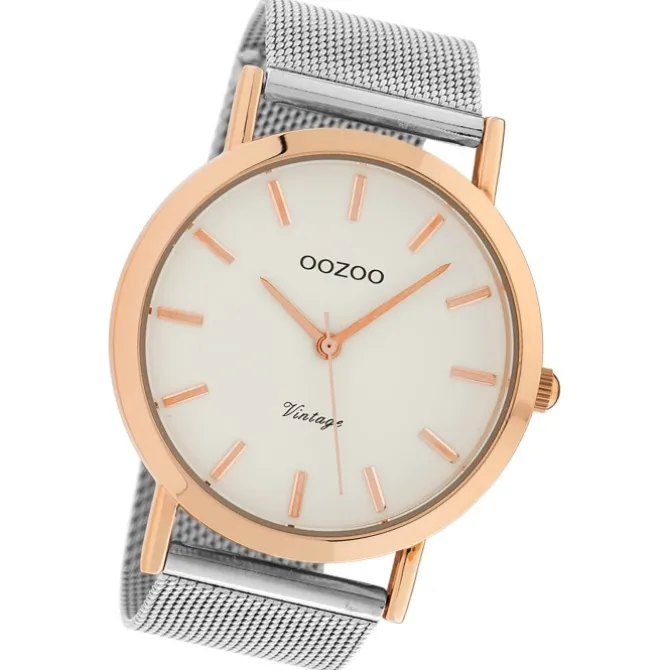 Oozoo Damen Armbanduhr Timepieces Analog Metall silber UOC9996A