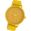 Oozoo Damen Armbanduhr Timepieces Analog Leder gelb UOC10655
