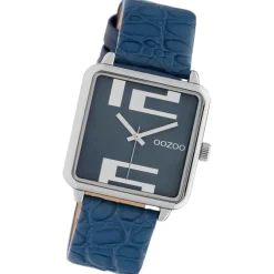 Oozoo Damen Armbanduhr Timepieces Analog Leder dunkelblau UOC10366
