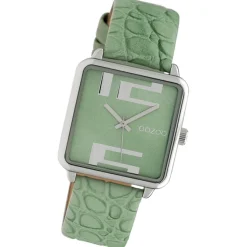 Oozoo Damen Armbanduhr Timepieces Analog Leder grün UOC10367