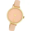 Oozoo Damen Armbanduhr Timepieces Analog Leder hellrosa UOC10386