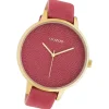 Oozoo Damen Armbanduhr Timepieces Analog Leder rot UOC10405