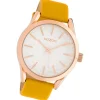 Oozoo Damen Armbanduhr Timepieces Analog Leder gelb UOC10463