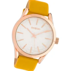 Oozoo Damen Armbanduhr Timepieces Analog Leder gelb UOC10463