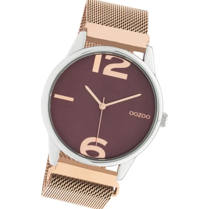 Oozoo Damen Armbanduhr Timepieces Analog Metall rosegold UOC10868