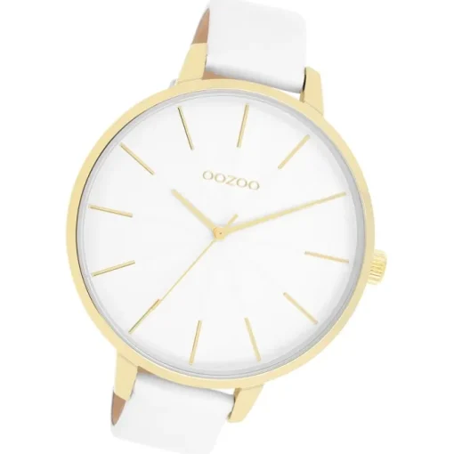 Oozoo Damen Armbanduhr Timepieces Analog Leder weiß UOC11346