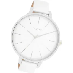 Oozoo Damen Armbanduhr Timepieces Analog Leder weiß UOC11345