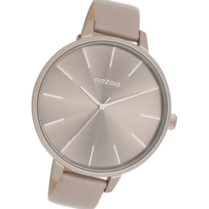 Oozoo Damen Armbanduhr Timepieces Analog Leder taupe braun UOC11347