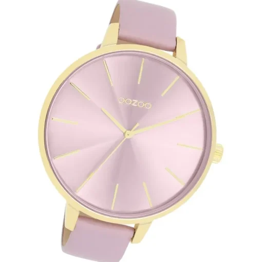 Oozoo Damen Armbanduhr Timepieces Analog Leder pastell-lila UOC11348