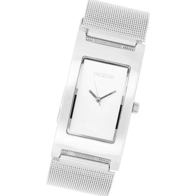 Oozoo Damen Armbanduhr Timepieces Analog Metall silber UOC1996A