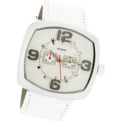 Oozoo Damen Armbanduhr Timepieces Analog Leder weiß UOC3261A