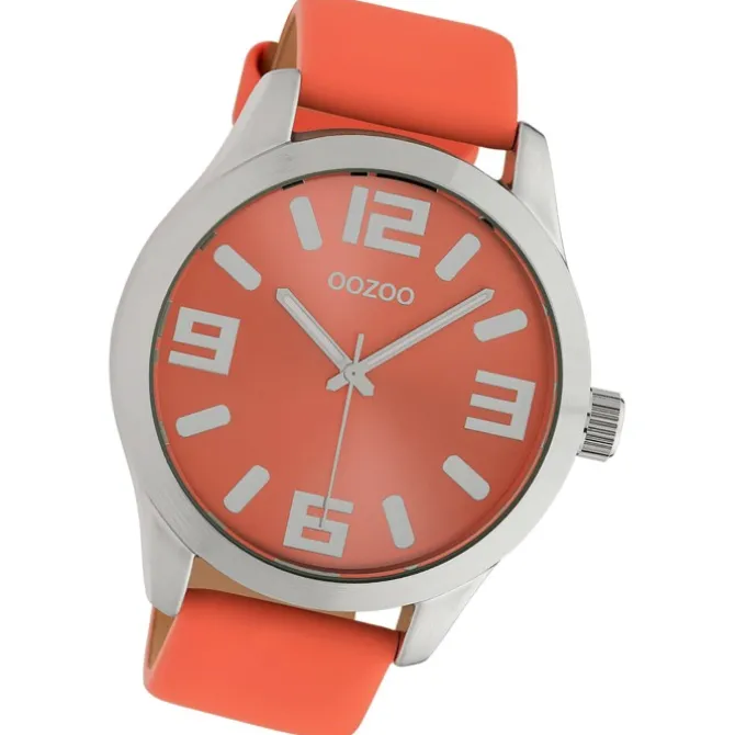 Oozoo Damen Armbanduhr Timepieces C10675 Analog Leder orange UOC10675