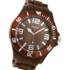 Oozoo Damen Armbanduhr Timepieces Analog Silikon braun UOC4658A