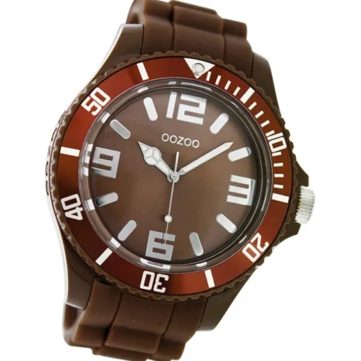 Oozoo Damen Armbanduhr Timepieces Analog Silikon braun UOC4658A