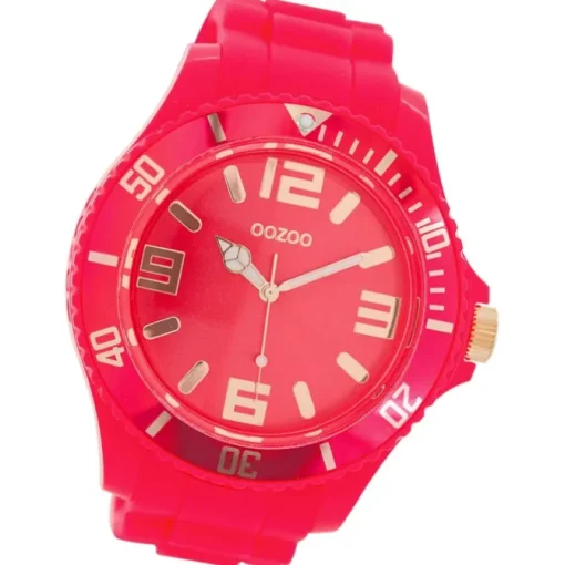 Oozoo Damen Armbanduhr Timepieces Analog Silikon pink UOC5035A