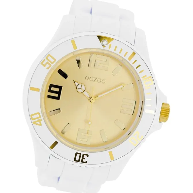 Oozoo Damen Armbanduhr Timepieces Analog Silikon weiß UOC5043A