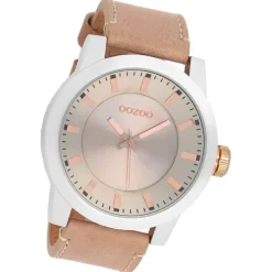 Oozoo Damen Armbanduhr Timepieces Analog Leder rosa UOC6117A