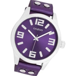 Oozoo Damen Armbanduhr Timepieces Analog Leder lila UOC1080A