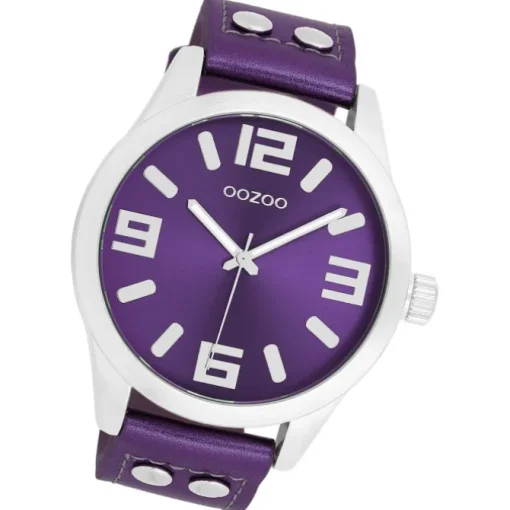 Oozoo Damen Armbanduhr Timepieces Analog Leder lila UOC1080A