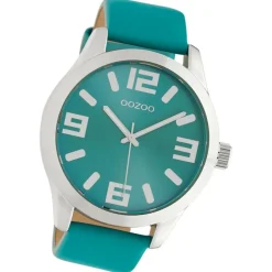 Oozoo Damen Armbanduhr Timepieces C10676 Analog Leder türkis UOC10676