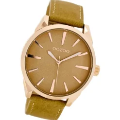 Oozoo Damen Armbanduhr Timepieces Analog Leder gelb UOC8361A