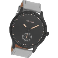 Oozoo Damen Armbanduhr Timepieces Analog Leder grau UOC9006A