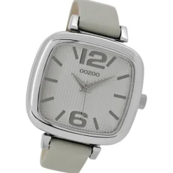 Oozoo Damen Armbanduhr Timepieces Analog Leder grau UOC9180A