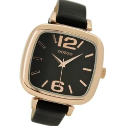 Oozoo Damen Armbanduhr Timepieces Analog Leder schwarz UOC9184A