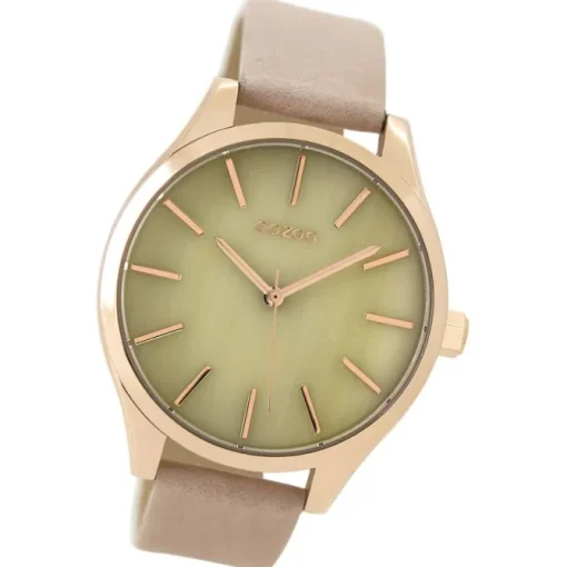Oozoo Damen Armbanduhr Timepieces Analog Leder beige UOC9502A