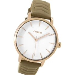 Oozoo Damen Armbanduhr Timepieces Analog Leder beige UOC9508A