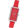 Oozoo Damen Armbanduhr Timepieces Analog Lederband rot UOC11532