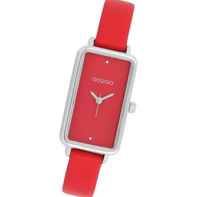 Oozoo Damen Armbanduhr Timepieces Analog Lederband rot UOC11532